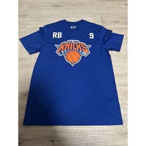 New York Knicks - RJ‎ Barrett Mens Active Jersey Tee Shirt Blue M Ultra Game NBA